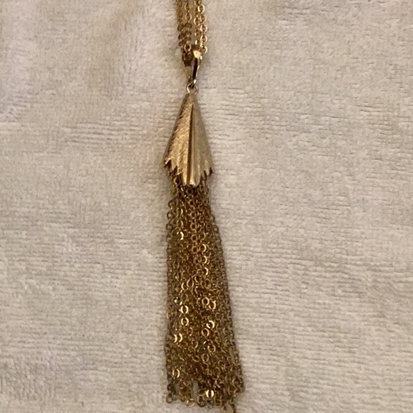 Monet Vintage Double Strand Tassel Necklace - Picture 4 of 6